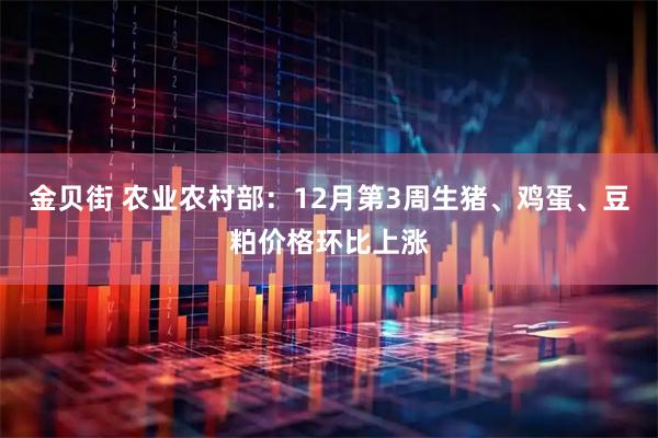 金贝街 农业农村部：12月第3周生猪、鸡蛋、豆粕价格环比上涨